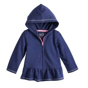 Baby girls navy and pink hoodie jacket 18 mo.